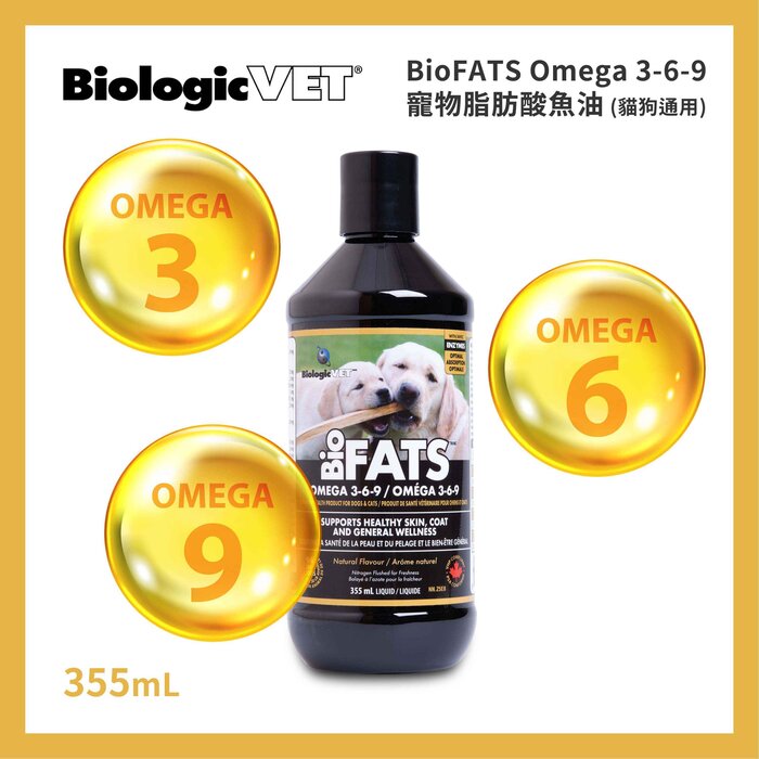 Picture of BiologicVet 304051 355 ml Biofats Omega 3-6-9 Fatty Acid for Dogs & Cats