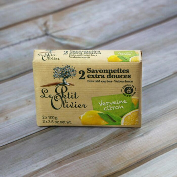 Picture of Le Petit Olivier 305945 100 g 2 Piece Verbena Lemon Extra Mild Soap Bars