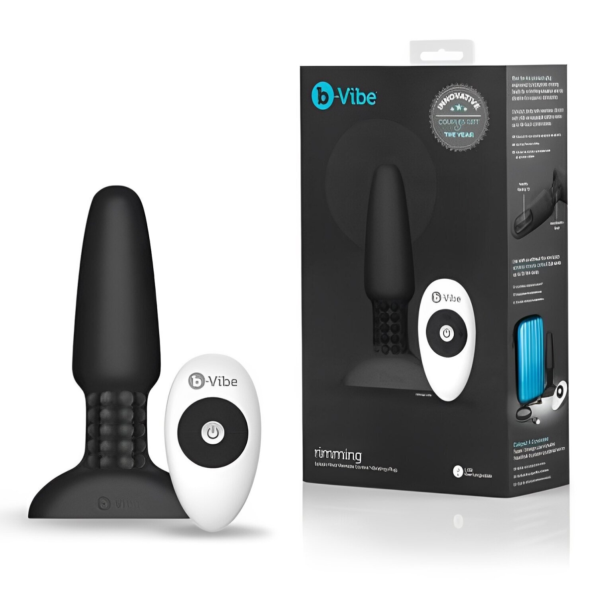 Picture of B-Vibe 303490 Rimming Anal Plug&#44; Black