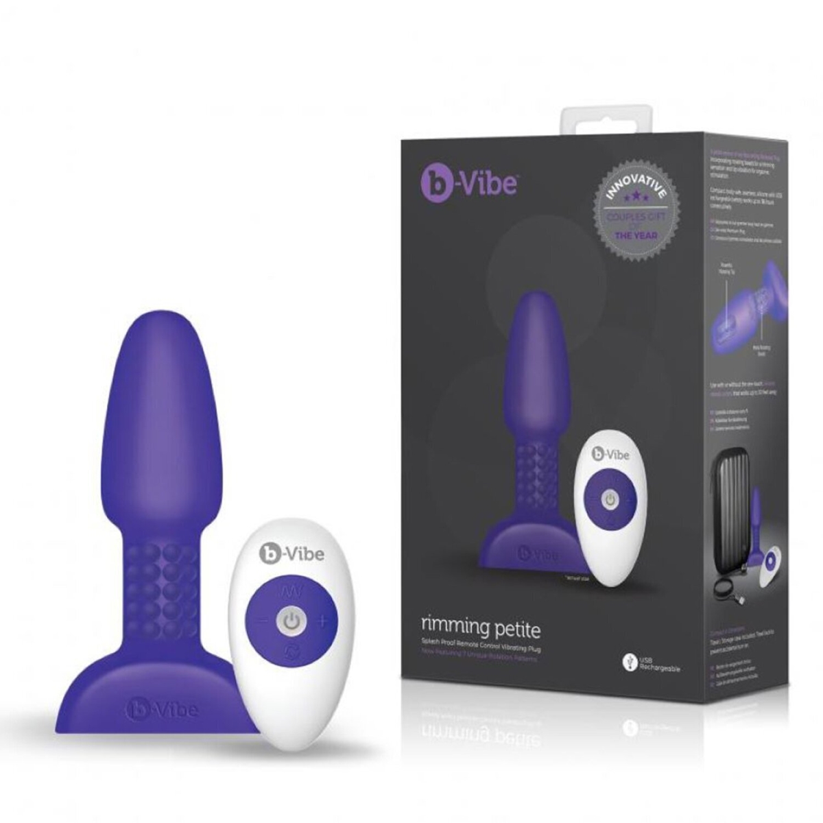 Picture of B-Vibe 303498 Rimming Anal Petite&#44; Purple