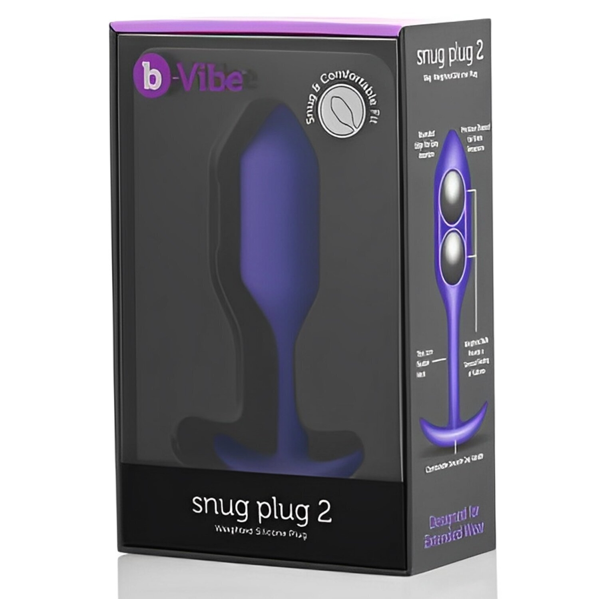 Picture of B-Vibe 303500 Snug Anal Plug 2&#44; Purple