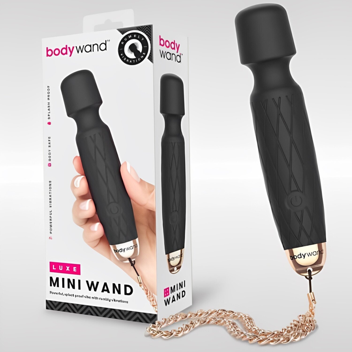 Picture of Body Wand 303531 Luxe Mini USB Massage Stick&#44; Black