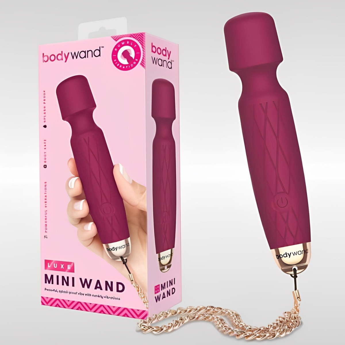 Picture of Body Wand 303532 Luxe Mini USB Massage Stick&#44; Pink