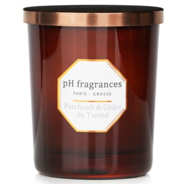 Picture of pH fragrances 325145 6.3 oz Patchouli & Cedre De Tweed Scented Candle