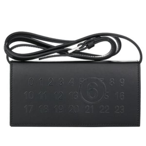 Picture of Maison Margiela 329326 MM6 Numeric Logo Crossbody Bag&#44; Black
