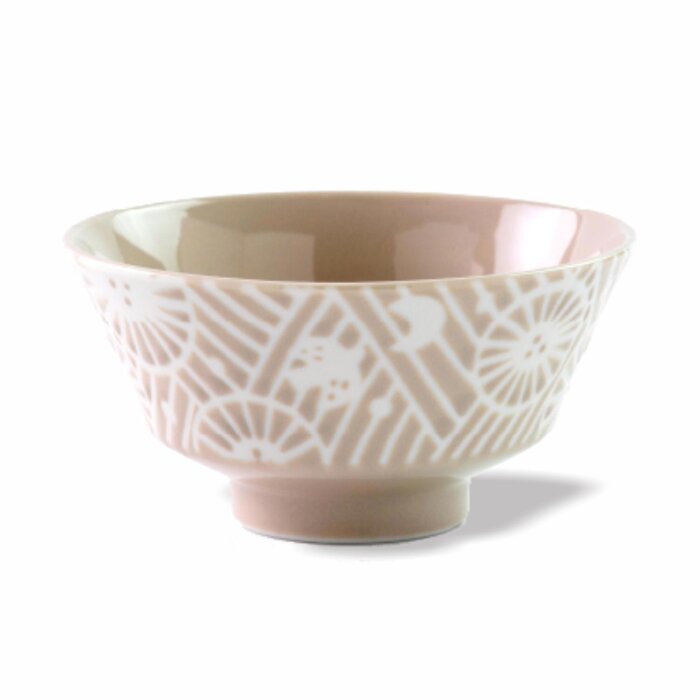 Picture of Minoro Touki 313743 Minoyaki KAFU 12.8 cm Ceramic Bowl&#44; Apricot Brown