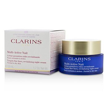 Picture of Clarins 206173 1.6 oz Multi-Active Night Targets Fine Lines Revitalizing Night Cream for Normal to Dry Skin