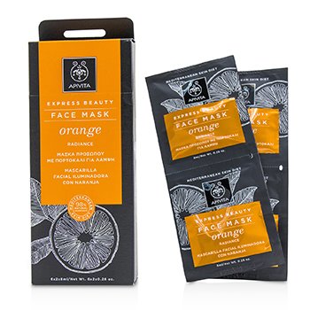 Picture of Apivita 231852 6x2x8 ml Express Beauty Face Mask with Orange for Radiance