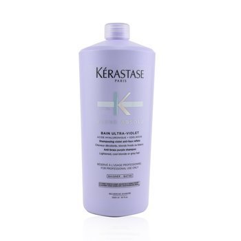 239323 Blond Absolu Bain Ultra-Violet Anti-Brass Purple Shampoo - Lightened, Cool Blonde or Grey Hair - 34 oz