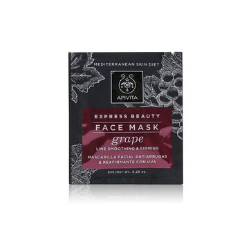 Picture of Apivita 245174 Express Beauty Face Mask with Grape Line Smoothing & Firming - 6 x 2 x 8 ml