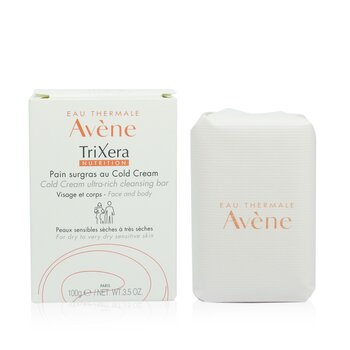 Picture of Avene 247383 3.5 oz TriXera Nutrition Cold Cream Ultra-Rich Face & Body Cleansing Bar - for Dry to Very Dry Sensitive Skin