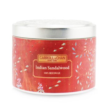 Picture of The Candle 250698 8 x 6 cm Beeswax Tin Candle&#44; Indian Sandalwood