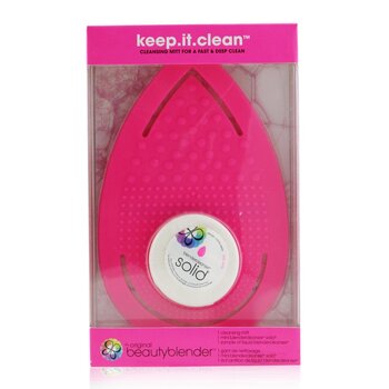 Picture of BeautyBlender 252037 Keep it Clean - 1x Cleansing Mitt & 1x Mini Blendercleanser Solid - 2 Piece