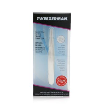 Picture of Tweezerman 253625 Slant Tweezer&#44; Platinum Silver