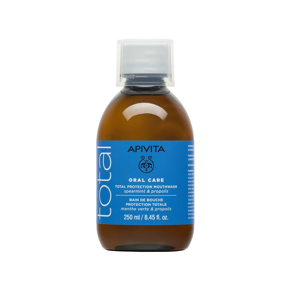 Picture of Apivita 264369 8.45 oz Total Protection Mouthwash with Spearmint & Propolis