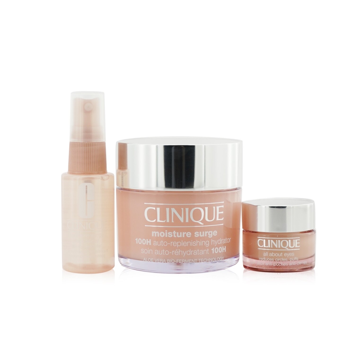 Picture of Clinique 260625 Moisture Surge Set with Moisture Surge 100H 125 ml & All About Eyes 15 ml Plus Moisture Surge Face Spray & 30 ml Thirsty Skin Relief - 3 Piece