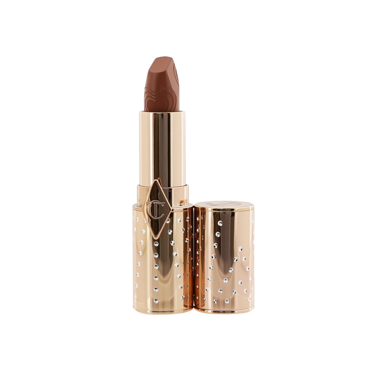 Picture of Charlotte Tilbury 264123 0.12 oz KISSING Refillable Lipstick Look of Love Collection&#44; No.Nude Romance Peachy & Nude