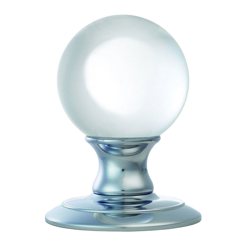 55 mm Kristal Knob, Polished Chrome
