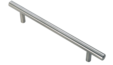 192 mm Steel T-Bar Pull Center to center, Satin Brass