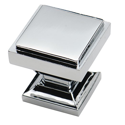 18426 Bellagio Square Knob, Polished Chrome & Crystal