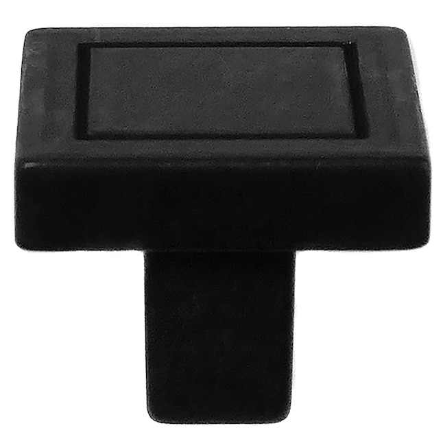 72820 0.875 in. Laurey Modern Cosmopolitan Square Cabinet Knob - Matte Black
