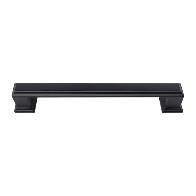 19120 128 mm MNG Center to Center Beacon Hill Hardware Dual Mount Rectangle Handle Drawer Pull - Matte Black