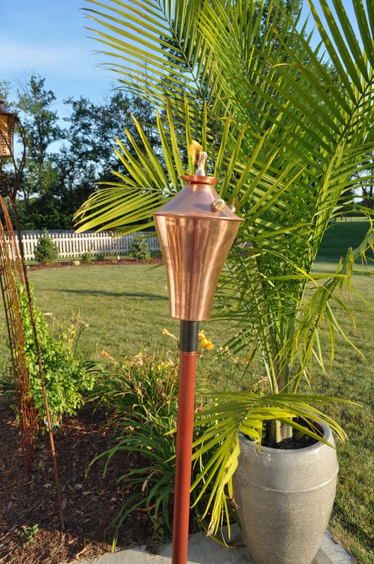 Picture of Find Your Passage 1218-SC-LITE Smooth Copper Kona Deluxe Garden Torch - Set of 2