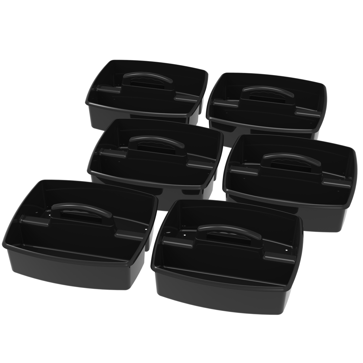 Picture of Storex 00973E06C Large Caddy&#44; Black - Pack of 6