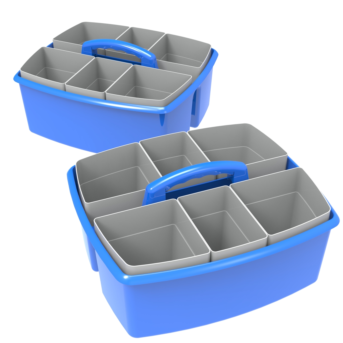 Picture of Storex 00985U02C Large Caddy with Sorting Cups, Blue - Pack of 2