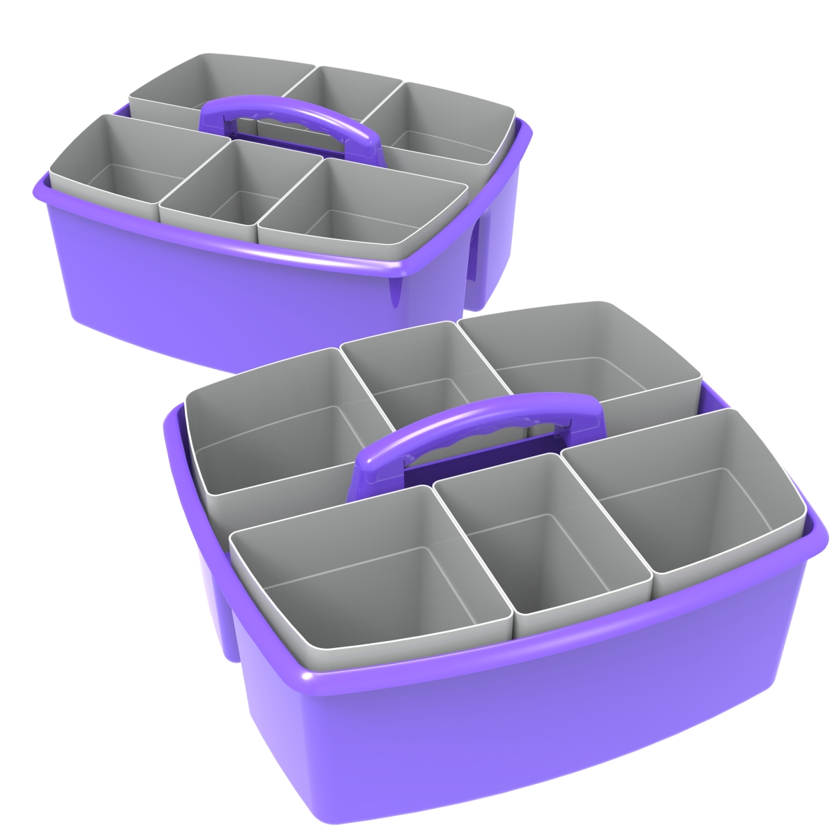 Picture of Storex 00986U02C Large Caddy with Sorting Cups, Purple - Pack of 2