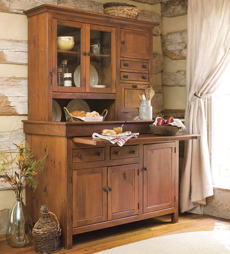 Picture of SOUTHERN SPLINTER  4102FL-025  American made Hoosier cabinet with flat panels
