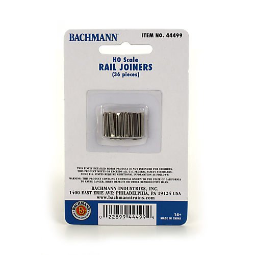Picture of  BAC44499 HO Scale E-Z Track Rail Joiners - 36 per Card