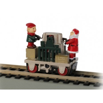 Christmas Gandy Dancer Operating Hand Car