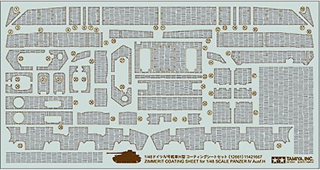 TAM-12661 1 by 48 Pz IV Zimmerit Coating Sheet