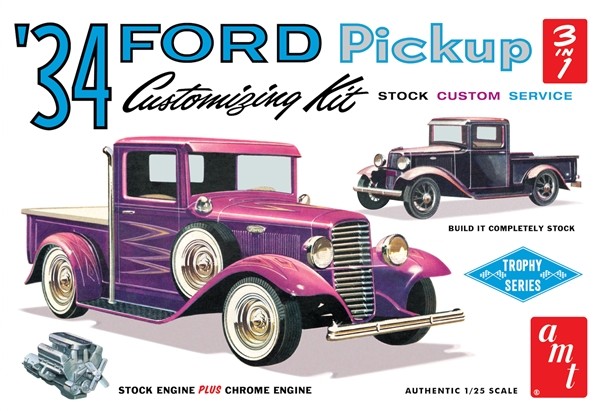 AMT-1120 1 by 25 1934 Ford Customizing Pickup Truck