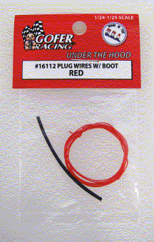 GOF-16112 1 by 24-1 by 25 Red Plug Wire 2 ft. with Plug Boot Material