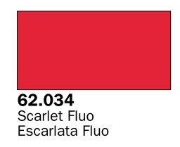 Vallejo Acrylic Paints VLJ-62034 60 ml Bottle Fluorescent Scarlet Premium