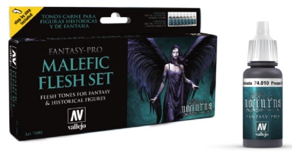 Vallejo Acrylic Paints VLJ-74102 17 ml Bottle Malefic Flesh Tones Fantasy-Pro Paint Set - 8 Colors -  Vallejo Paint