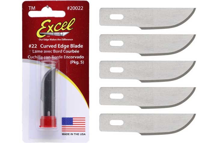 EXL-20022 No.22 Curved Edge Blades - Pack of 5