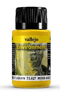 Vallejo Acrylic Paints VLJ-73827 40 ml Bottle Moss & Lichen Weathering Effect