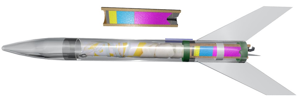 EST-1207 Phantom Display Model Rocket Kit NON Launchable - Skill Level BEG
