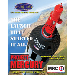 MRC-62001 1 by 12 Project Mercury - Americas First Manned Orbital Spacecraft - Plastic Kit