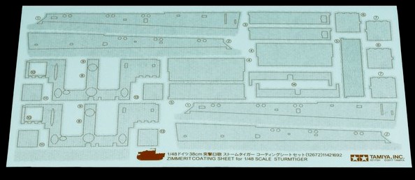 TAM-12672 1 by 48 Sturmtiger Zimmerit Coating Sheet