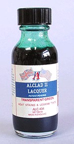 ALC-404 1 oz Bottle Transparent Green Lacquer