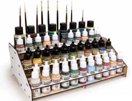 Vallejo Acrylic Paints VLJ-26007 Front Module Paint Display Stand - Holds 60 Bottles & Brushes
