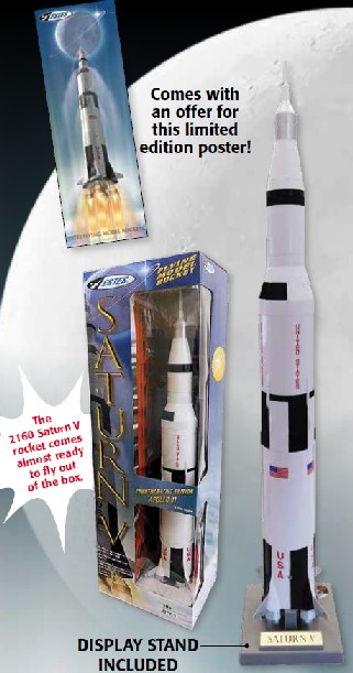 EST-2160 1 by 200 Apollo II Saturn V Model Rocket Commemorative Edition