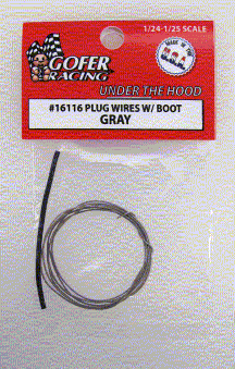 GOF-16116 1 by 24-1 by 25 Gray Plug Wire 2 ft. with Plug Boot Material
