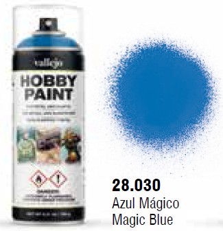 Vallejo Acrylic Paints VLJ-28030 Magic Blue Fantasy Solvent-Based Acrylic Paint, 400 ml Spray