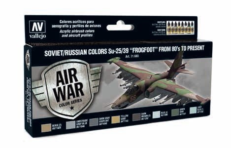 Vallejo Acrylic Paints VLJ-71603 17 ml Bottle Soviet & Russian Su25 & 39 Frogfoot From 80s to Present Model Air War Paint Set - 8 Colors -  Vallejo Paint