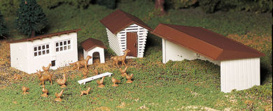 Picture of Bachmann BAC-45604 O Farm Outbuildings Kit - Pack of 3